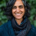 Michelle Mascarenhas, an Indian woman, smiles at the camera